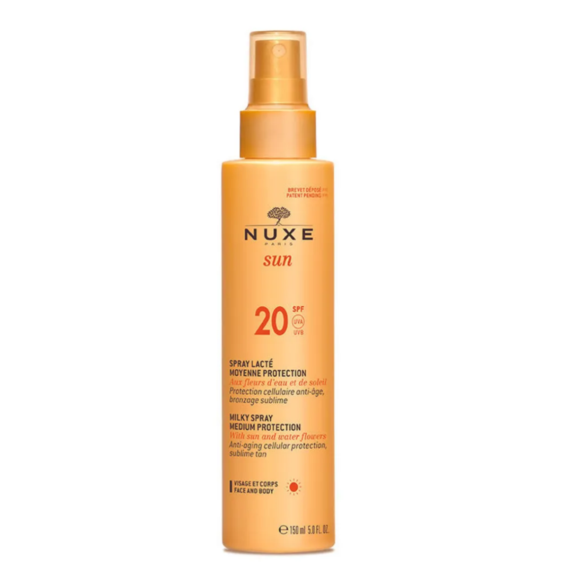 Nuxe Sun Güneş Koruyucu Yüz ve Vücut Sütü Sprey Spf20 150ml - Nuxe