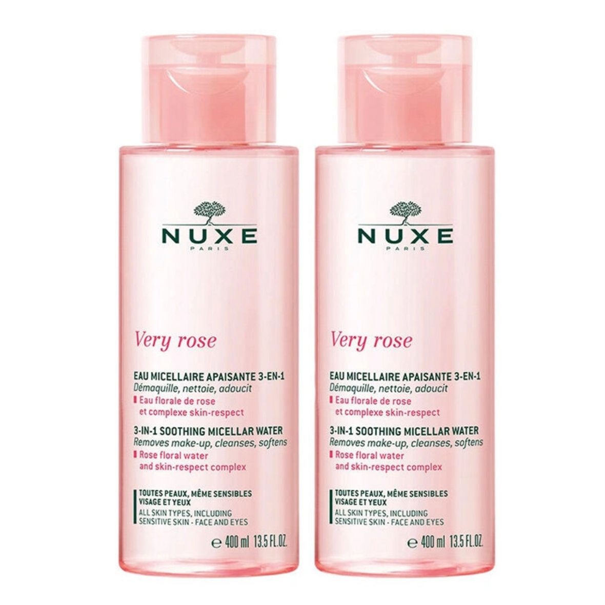 Nuxe Very Rose 3'ü 1 Arada Micellar Su 400 ml Avantajlı Paket - Nuxe