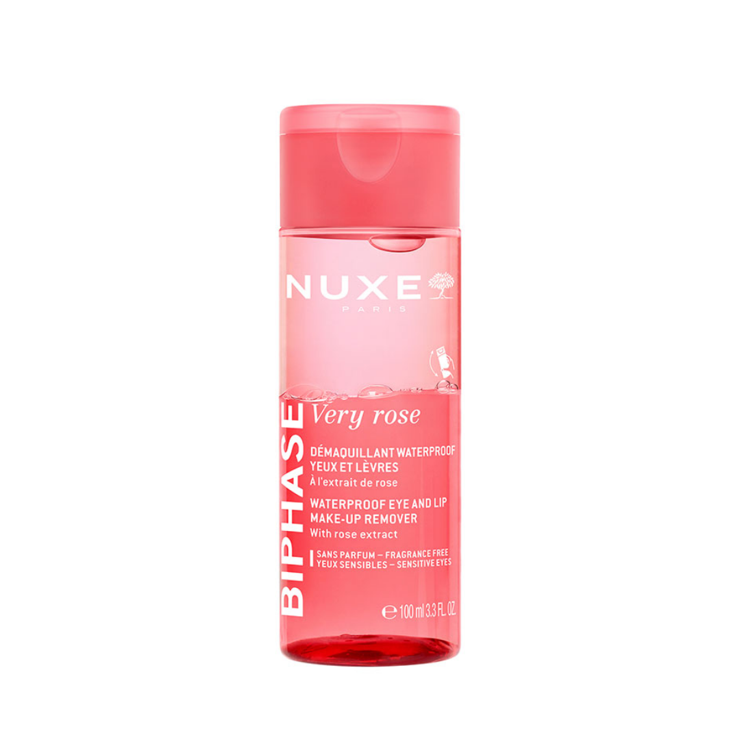 Nuxe Very Rose Gül Özlü Çift Bazlı Göz Makyajı Temizleme Suyu 100 ml - Nuxe
