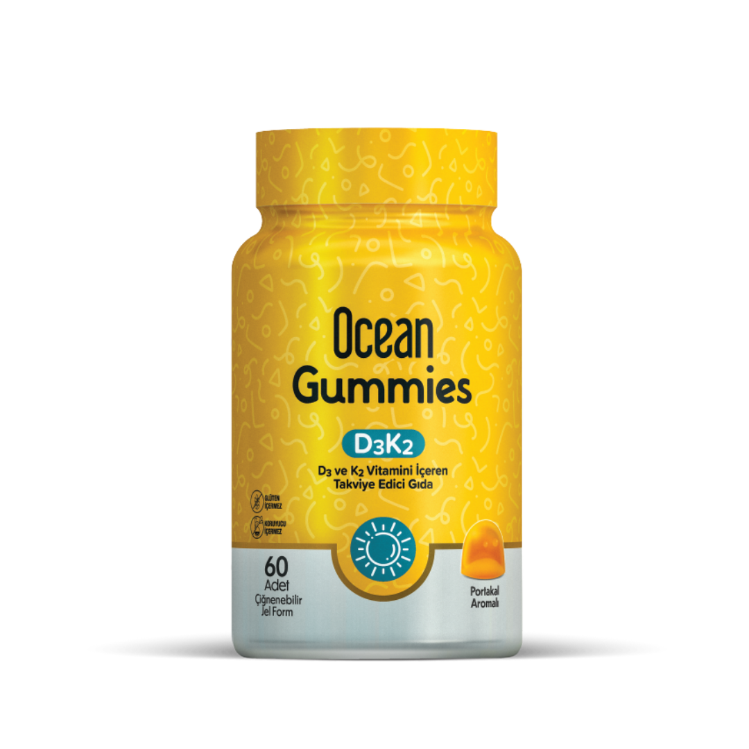 Ocean Gummies D3K2 60 Çiğnenebilir Jel Form - orzax