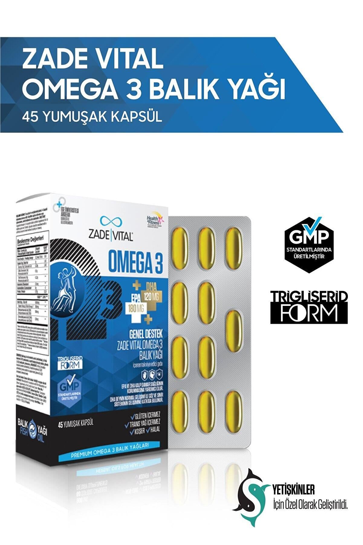 Omega 3 Balık Yağı Premium 45 Kapsül - Zade Vital