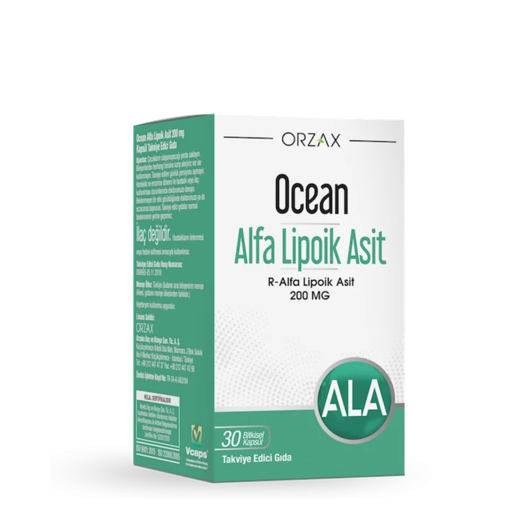 Orzax Ocean Alfa Lipoik Asit 200 mg 30 Kapsül - Orzax