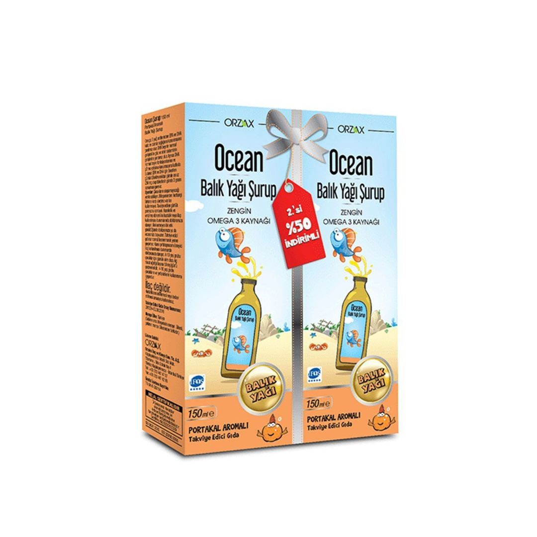 Orzax Ocean Balık Yağı Şurup 150 ml İkili Paket - Orzax