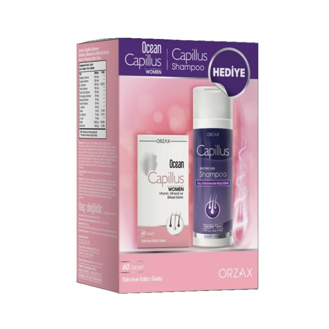 Orzax Ocean Capillus Women 60 Tablet + Capillus Şampuan Hediyeli - orzax