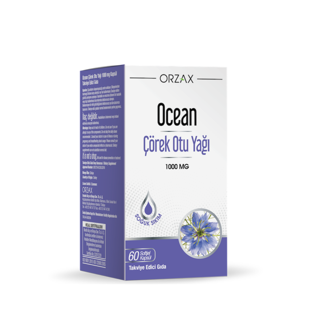 Orzax Ocean Çörek Otu Yağı 60 Kapsül - Orzax