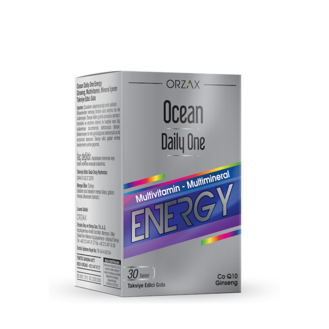 Orzax Ocean Daily One Energy 30 Tablet - Takviye Edici Gıda - Orzax