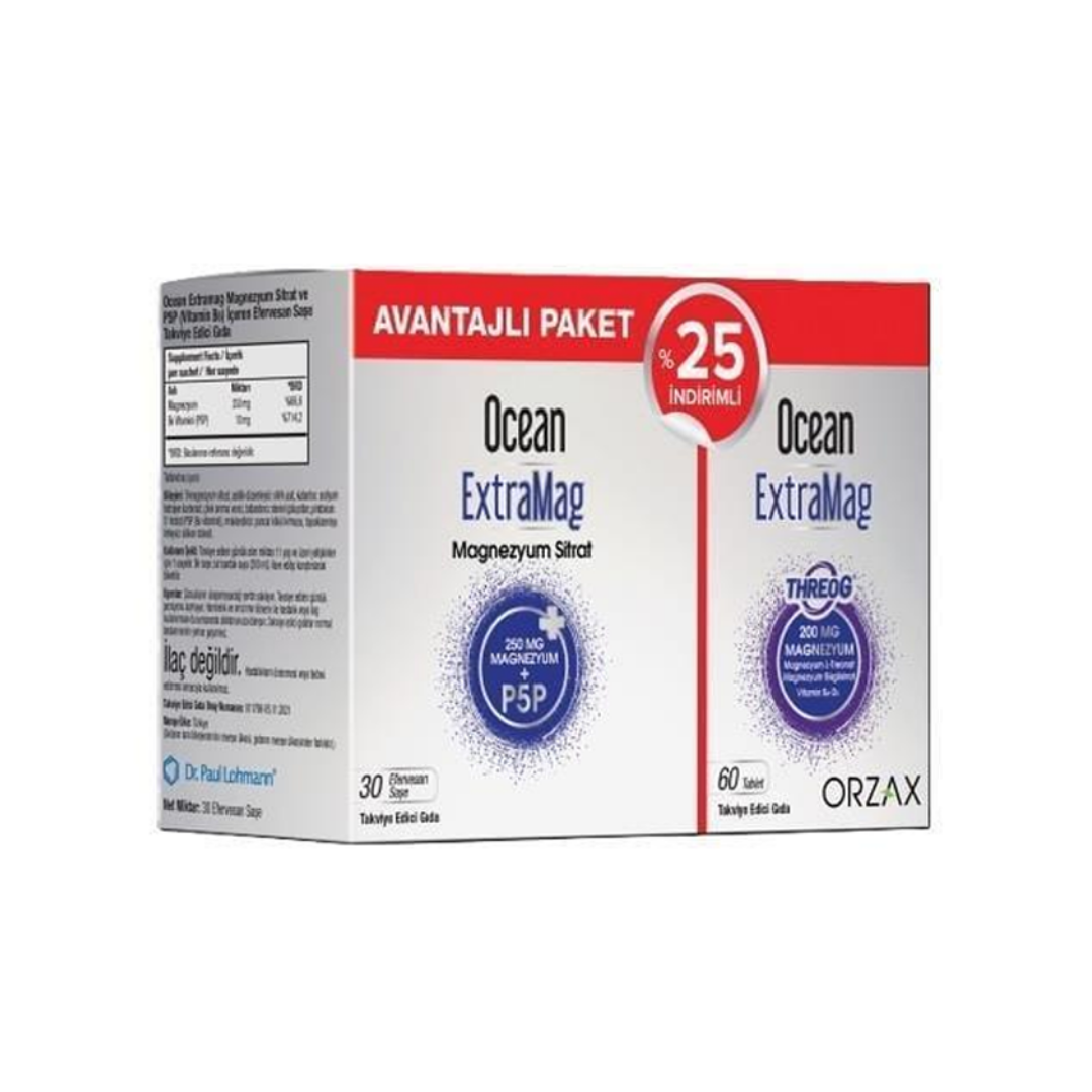 Orzax Ocean Extramag 30 Saşe + Extramag Threog 60 Tablet - orzax