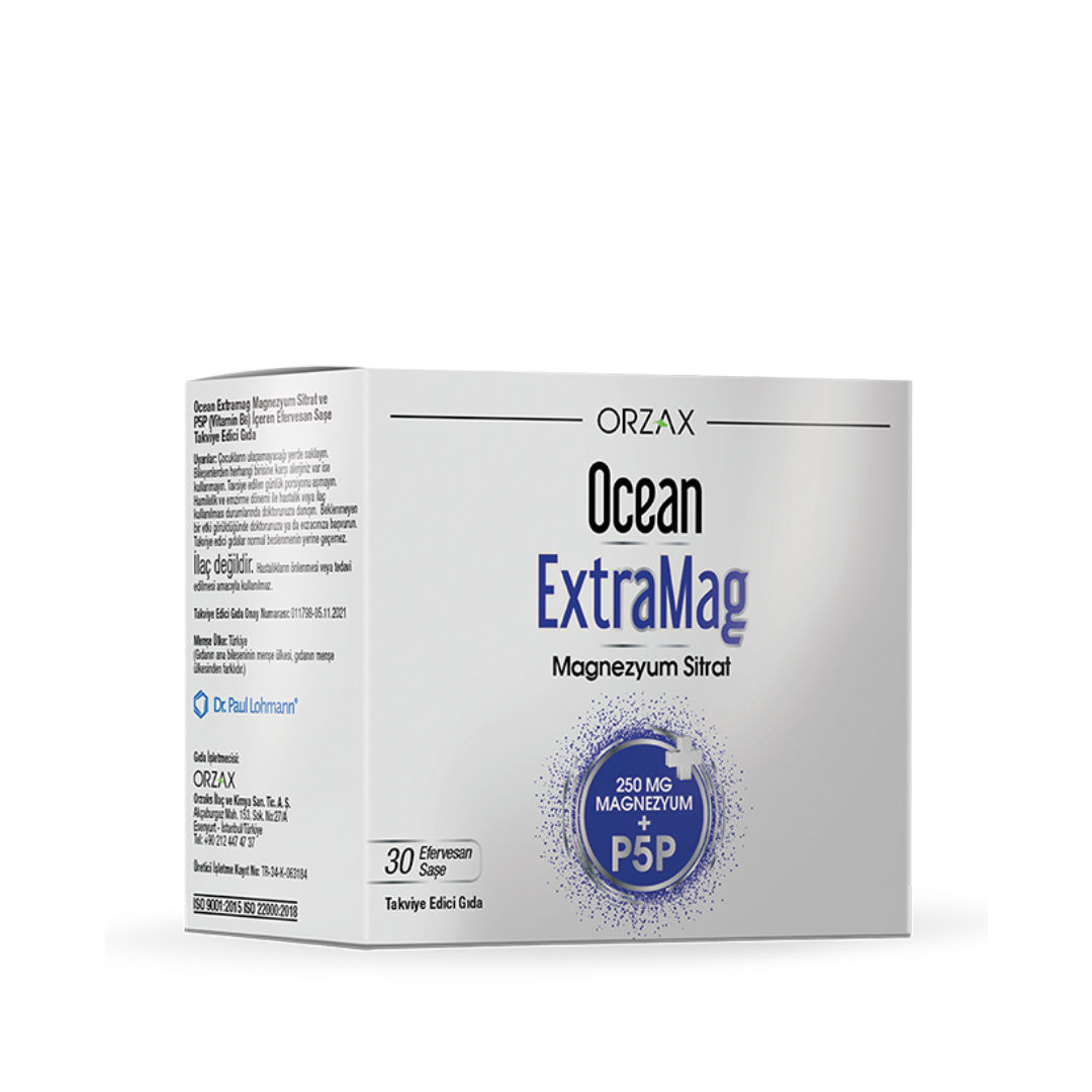 Orzax Ocean Extramag Magnezyum Sitrat Efervesan 30 Saşe - orzax