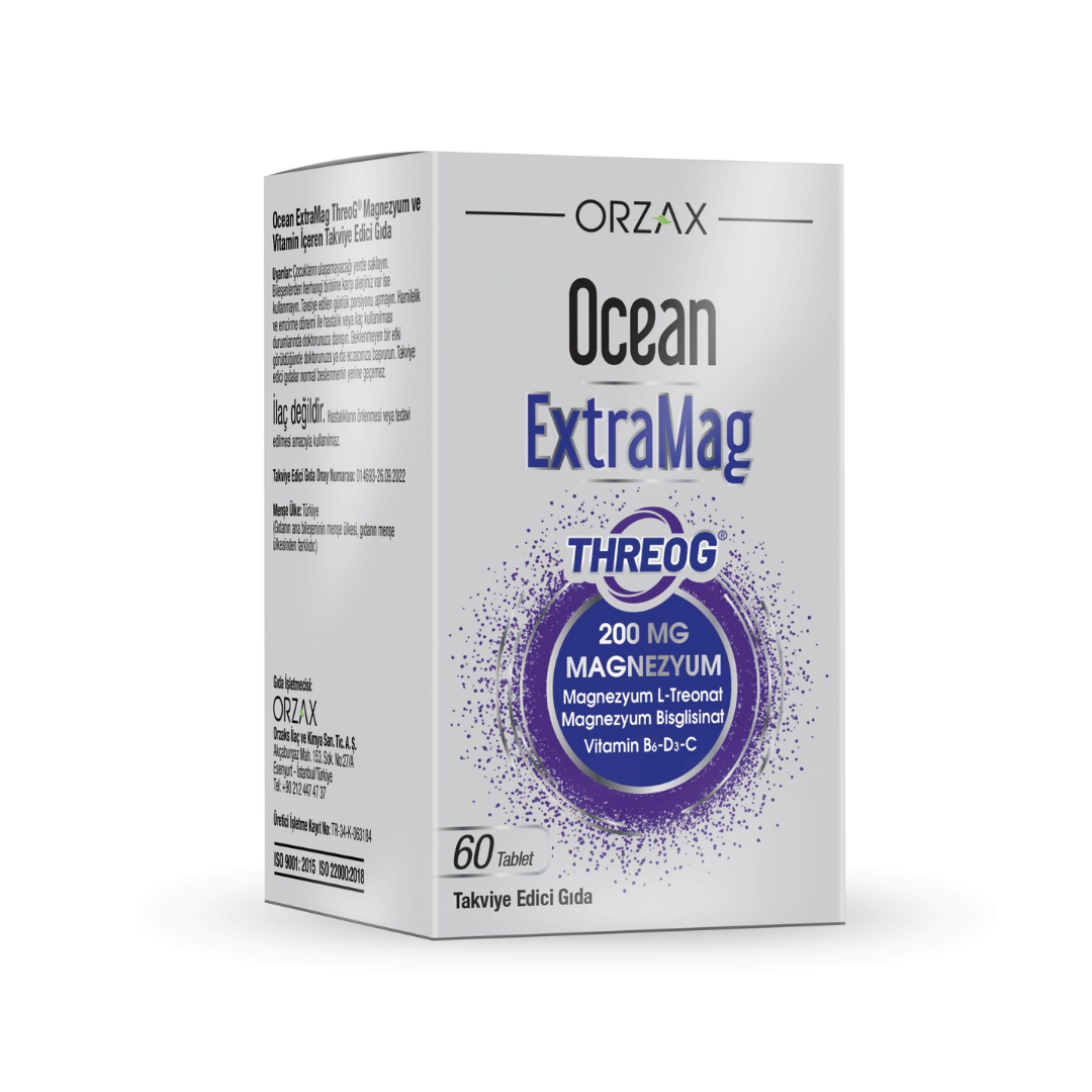 Orzax Ocean ExtraMag Threog Takviye Edici Gıda 60 Tablet - orzax