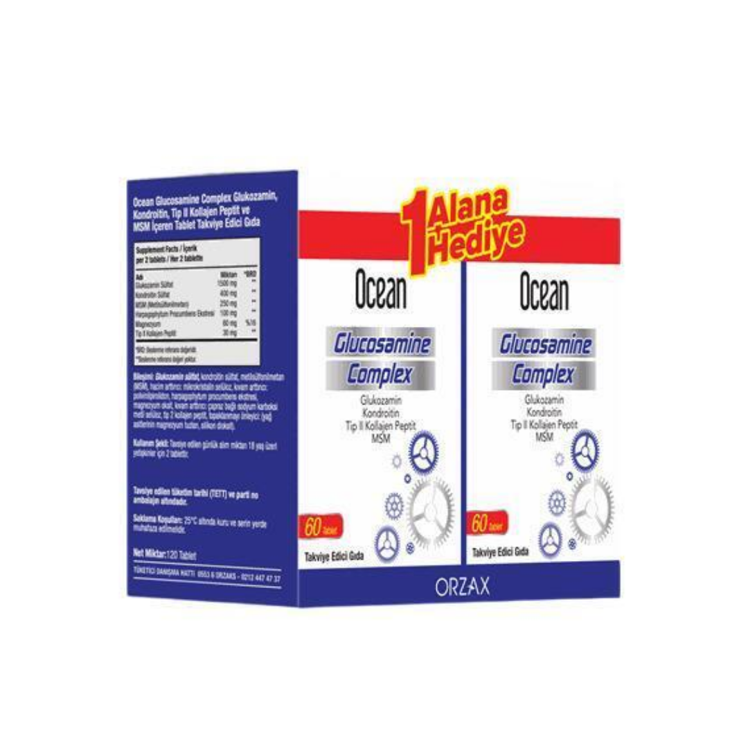 Orzax Ocean Glukozamin Kompleks 60 Tablet 1 Alana 1 Bedava - orzax