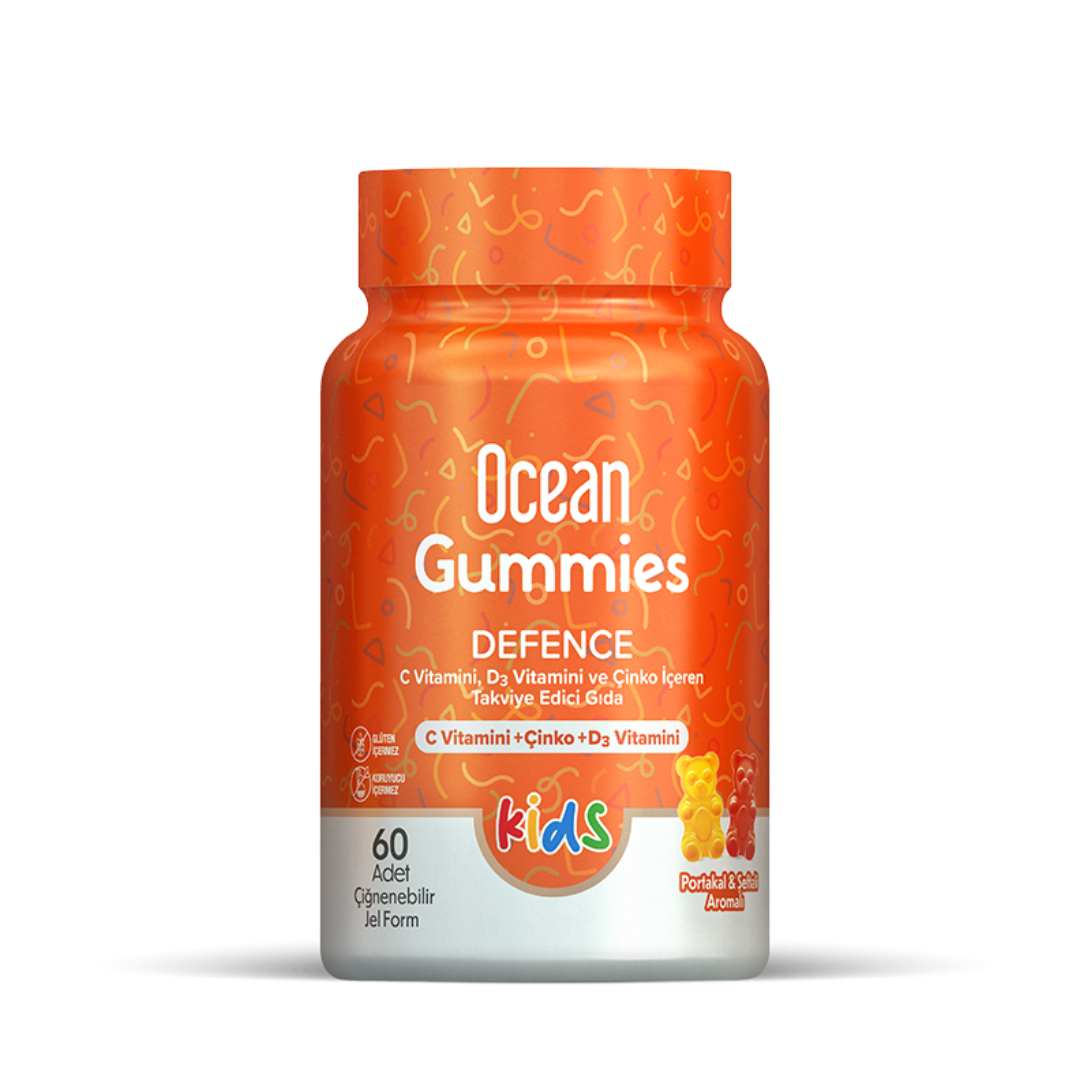 Orzax Ocean Gummies Defence Kids 60 Adet Çiğnenebilir Jel - Orzax