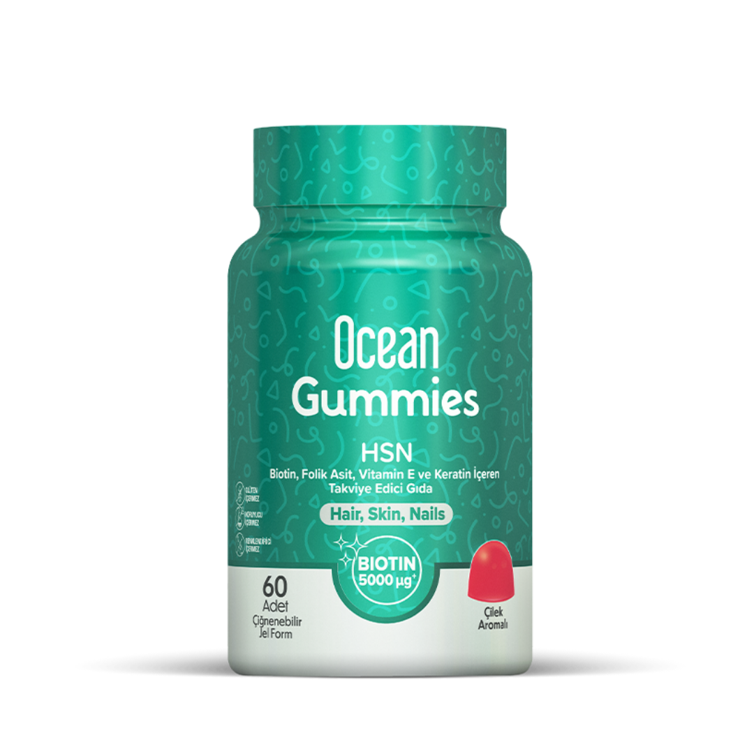 Orzax Ocean Gummies HSN Takviye Edici Gıda 60 Adet Çiğnenebilir Jel Form - orzax