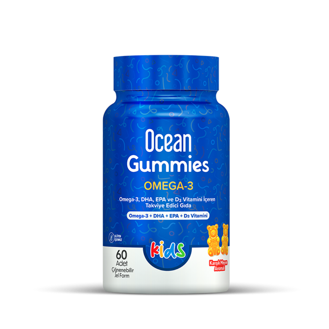 Orzax Ocean Gummies Omega-3 Kids 60 Adet Çiğnenebilir Jel Form - orzax