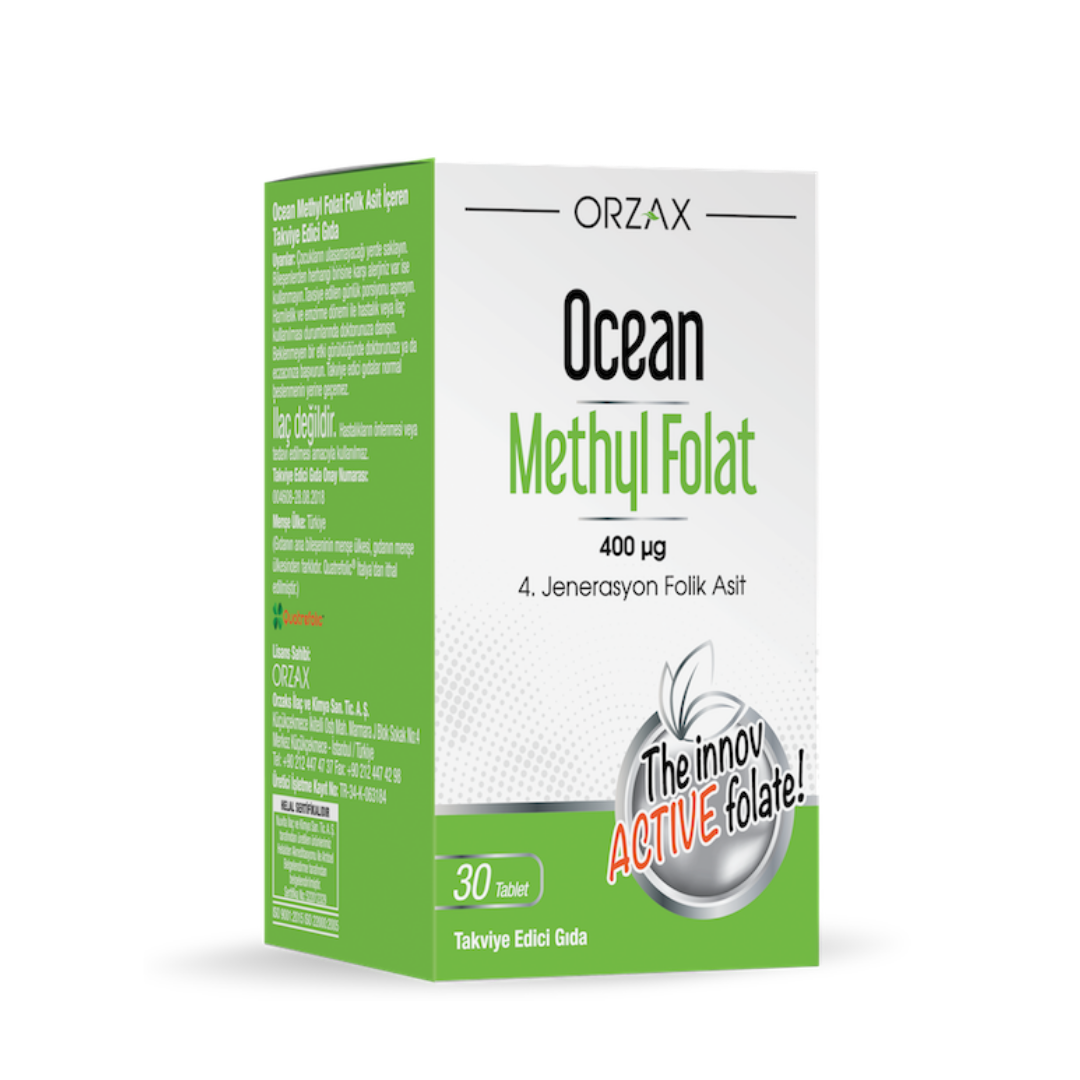 Orzax Ocean Methyl Folat 30 Tablet - Orzax