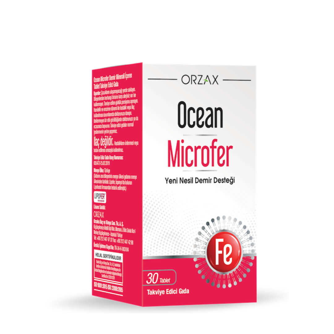 Orzax Ocean Microfer Takviye Edici Gıda 30 Tablet - Orzax