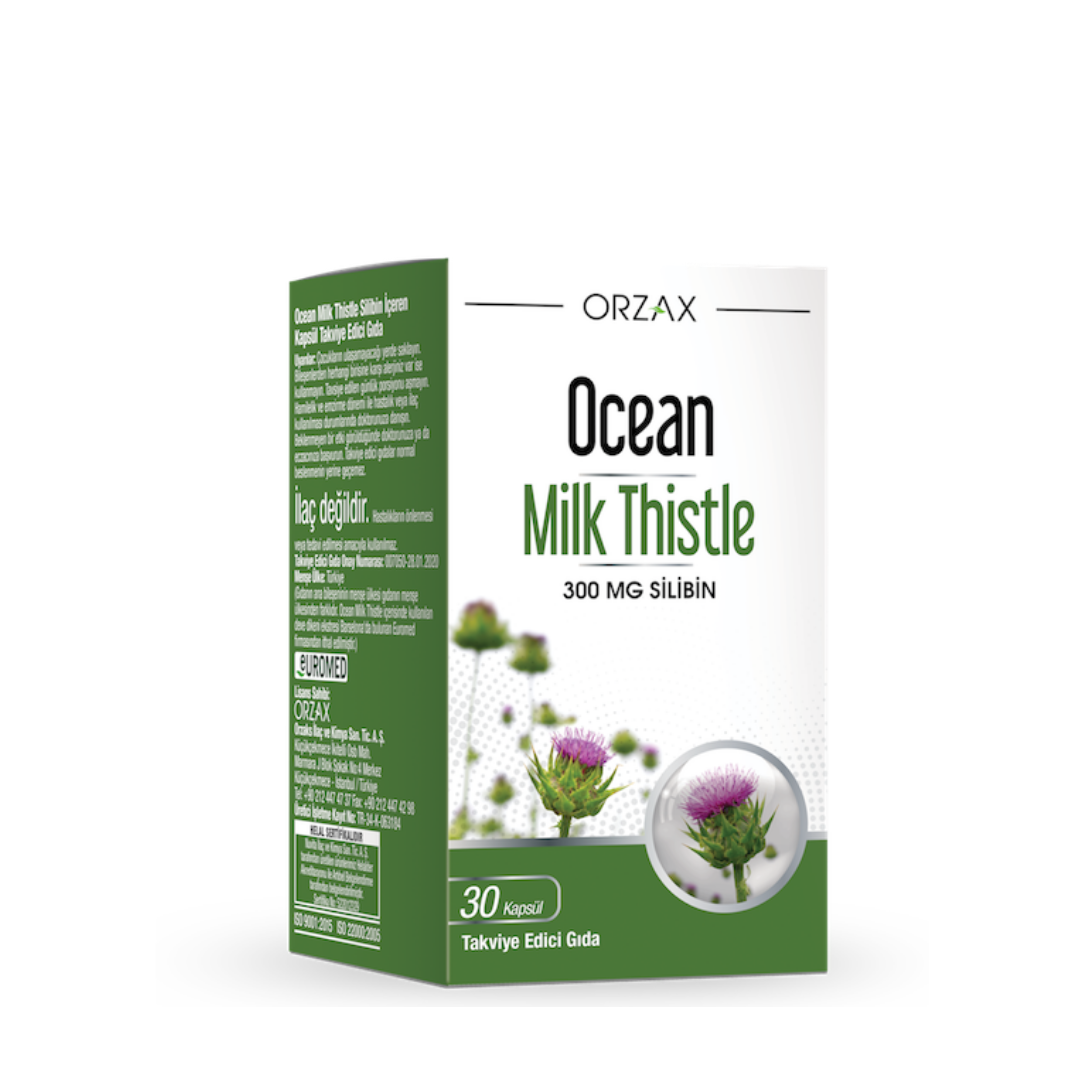 Orzax Ocean Milk Thistle Takviye Edici Gıda 30 Tablet - Orzax