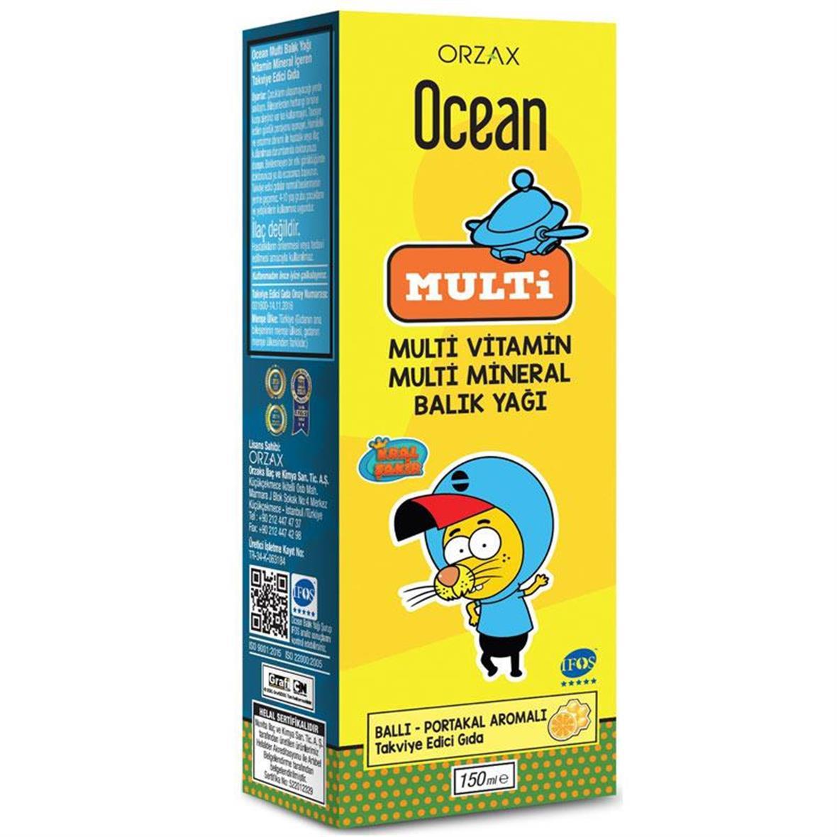 Orzax Ocean Multi Şurup 150 ml - orzax