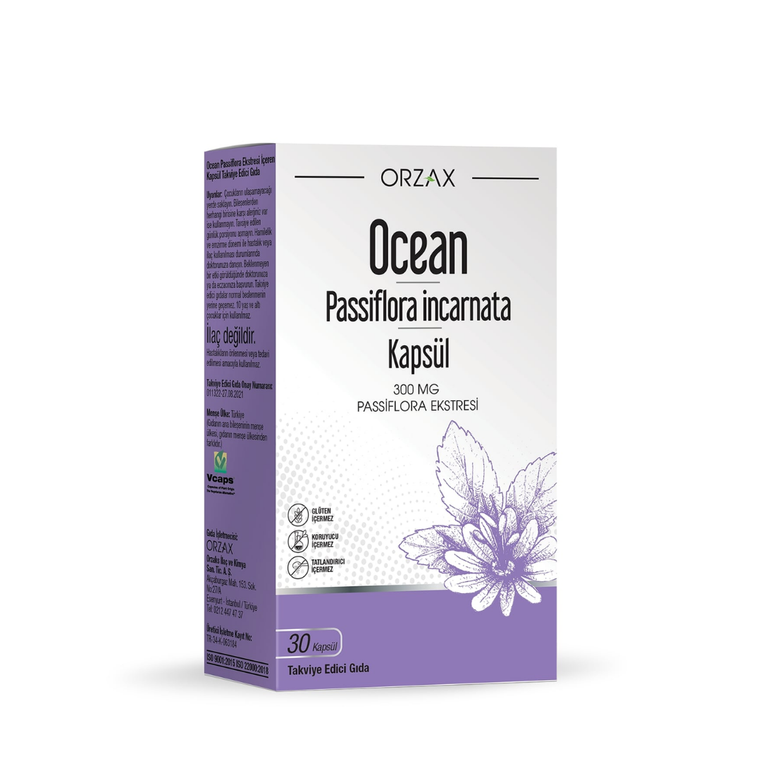 Orzax Ocean Passiflora 300 mg 30 Kapsül - Orzax