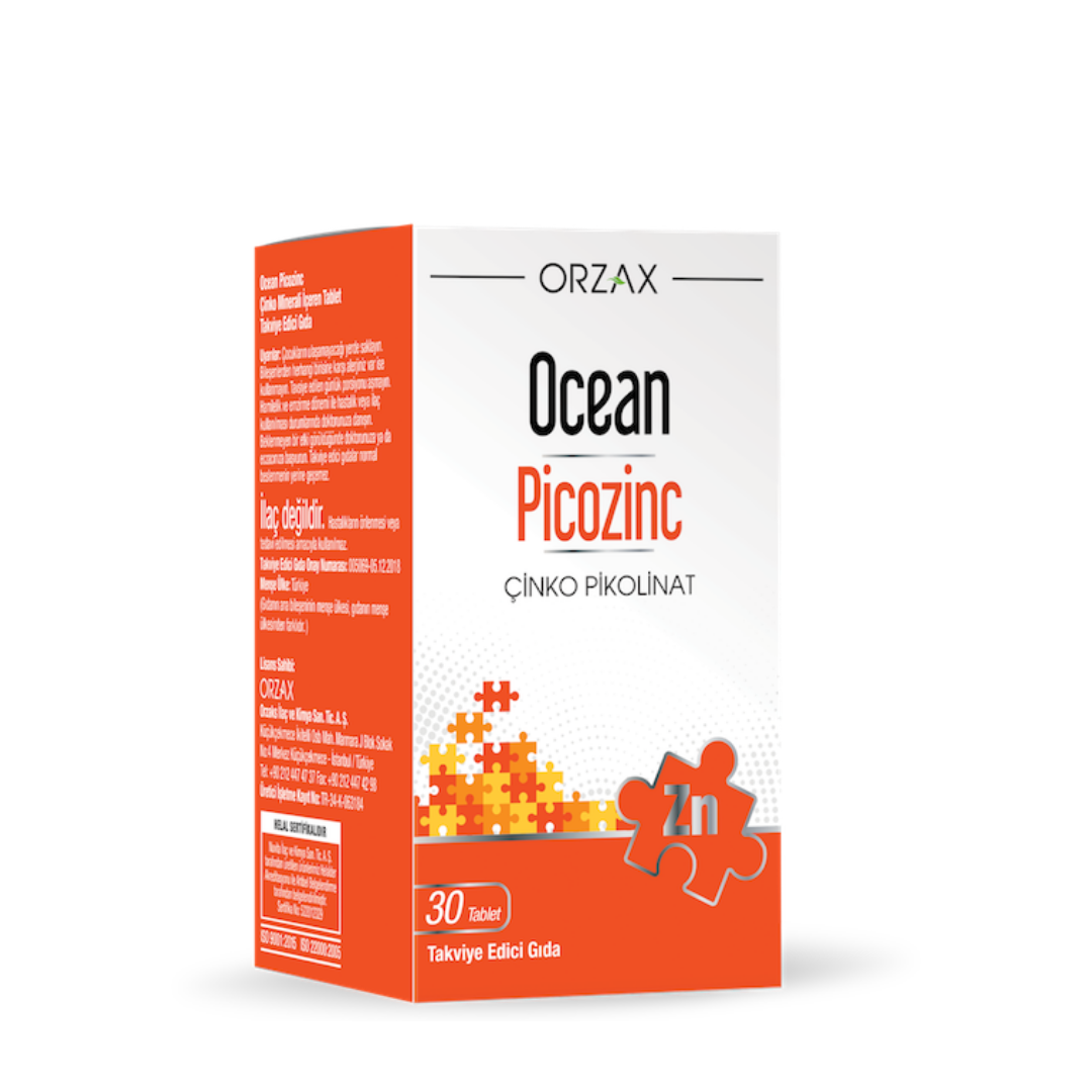 Orzax Ocean Picozinc Takviye Edici Gıda 45 Tablet - Orzax