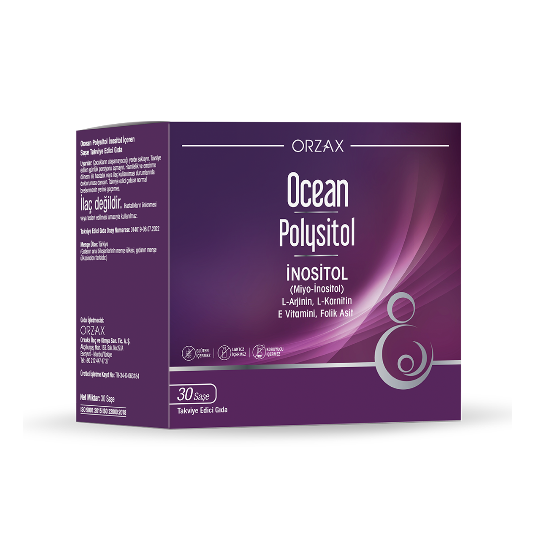 Orzax Ocean Polysitol Takviye Edici Gıda 30 Saşe - Folik Asit 400 μg - Orzax