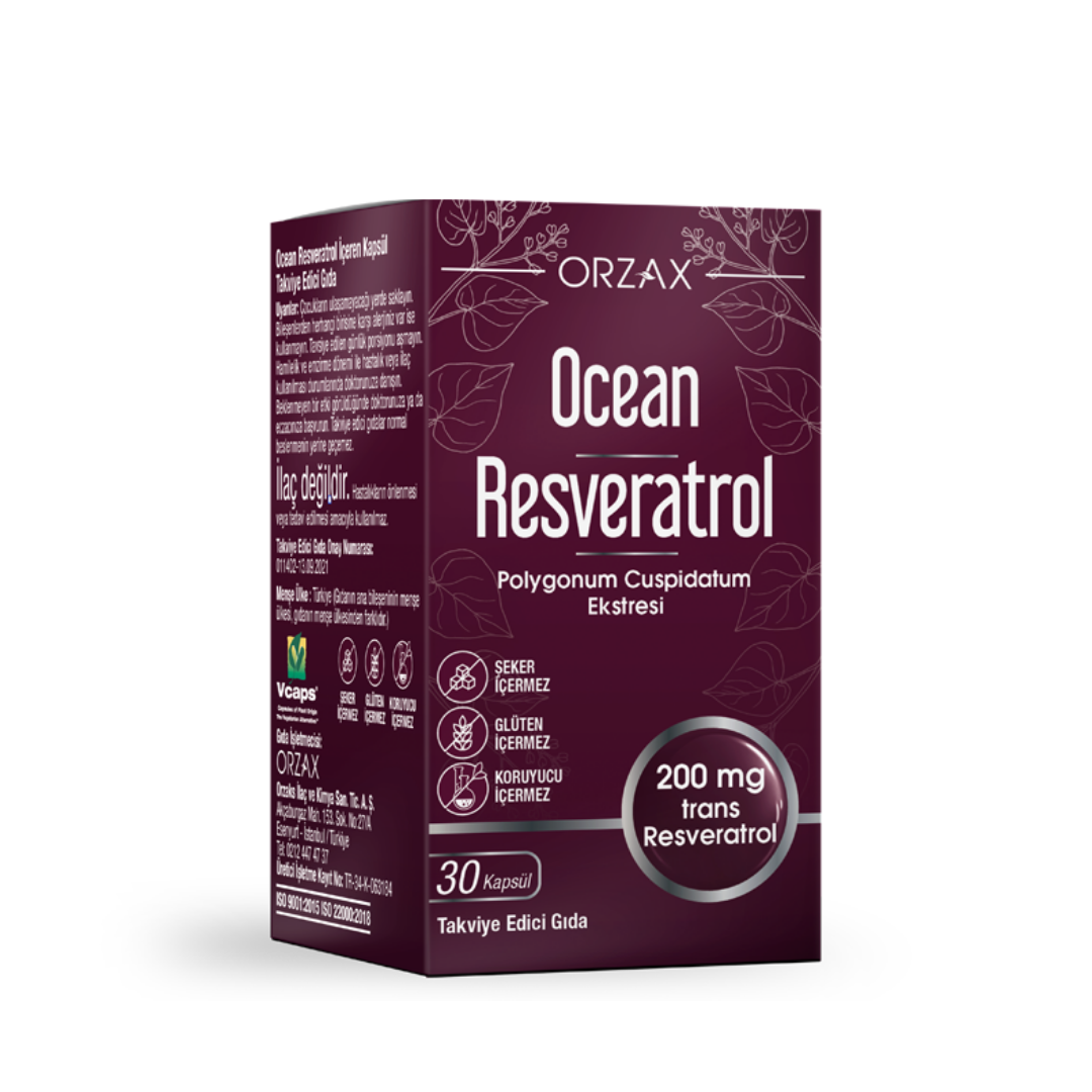 Orzax Ocean Resveratrol Takviye Edici Gıda 30 Kapsül - Orzax