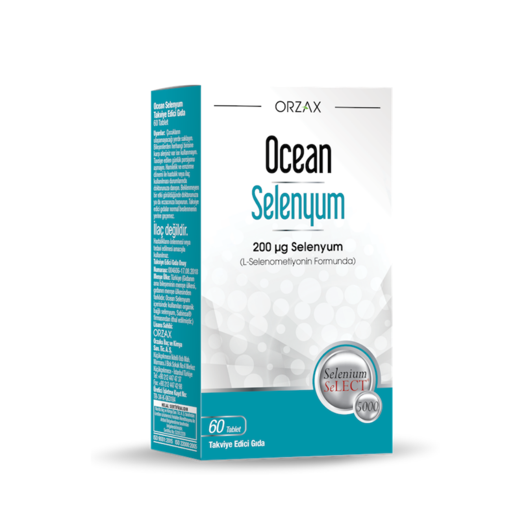Orzax Ocean Selenyum Takviye Edici Gıda 60 Tablet - Orzax