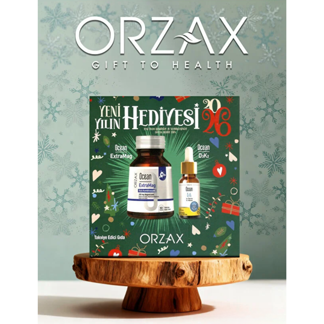 Orzax Ocean Yeni Yıl Hediyesi Extramag 60 Tablet + D3K2 Damla 20 ml - orzax