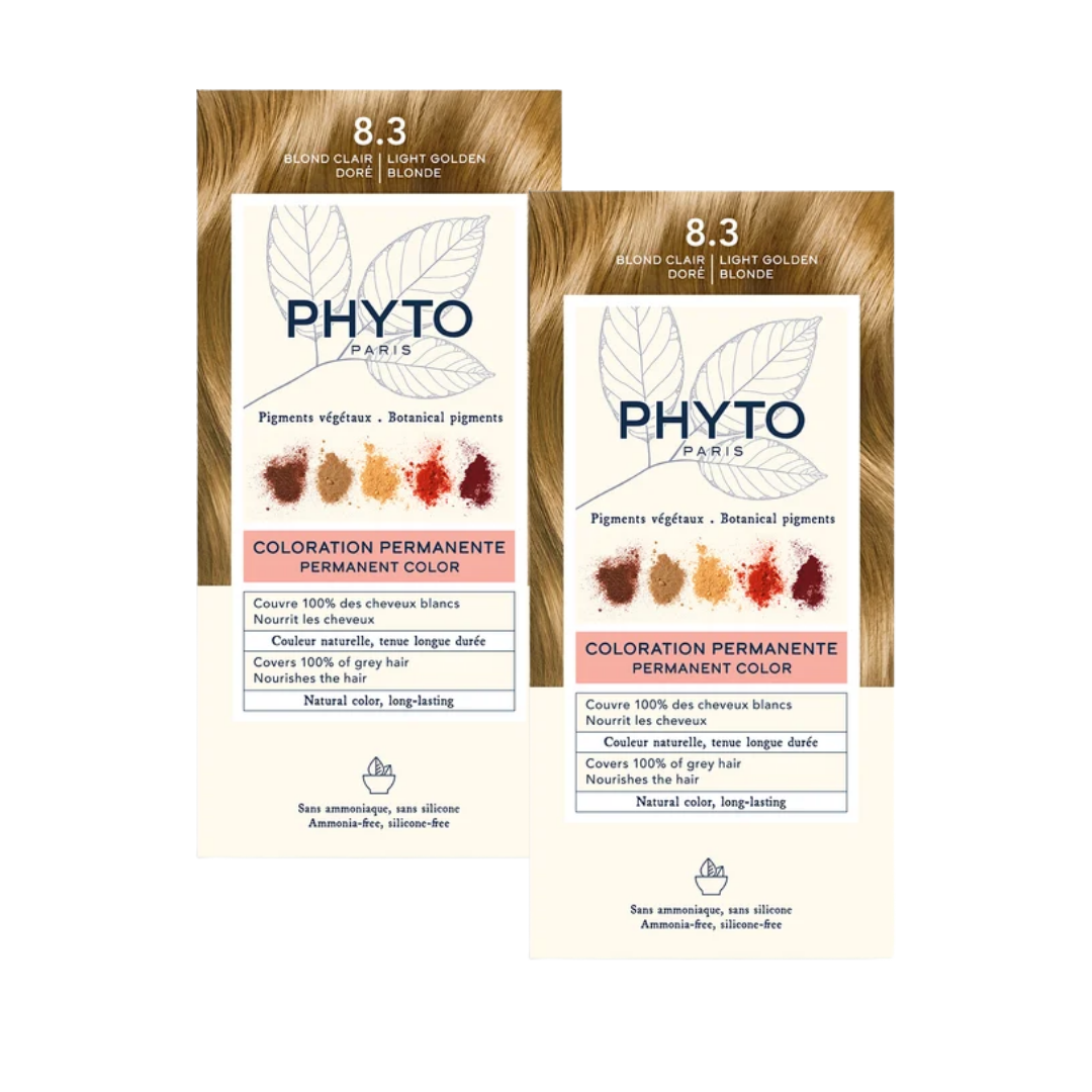Phyto Phytocolor 8.3 Sarı Dore Amonyaksız Kalıcı Bitkisel Saç Boyası İkili Avantaj Set - Phyto