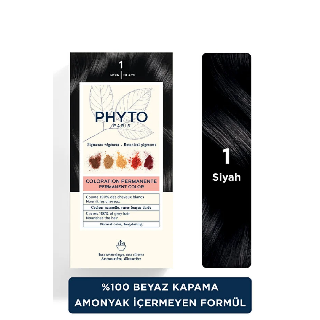 Phyto Phytocolor Bitkisel Saç Boyası - 1 Siyah - Phyto