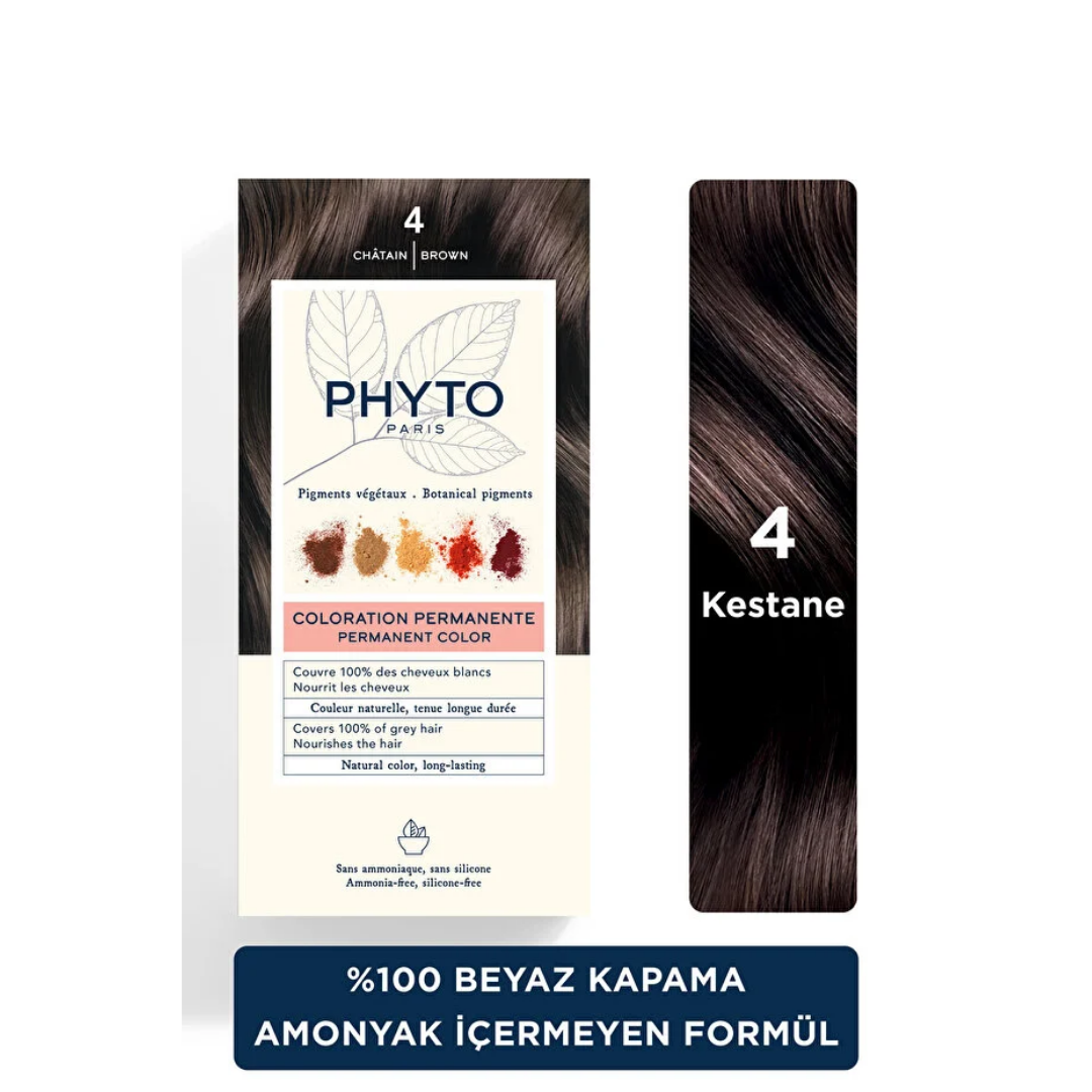Phyto Phytocolor Bitkisel Saç Boyası - 4 Kestane - Phyto