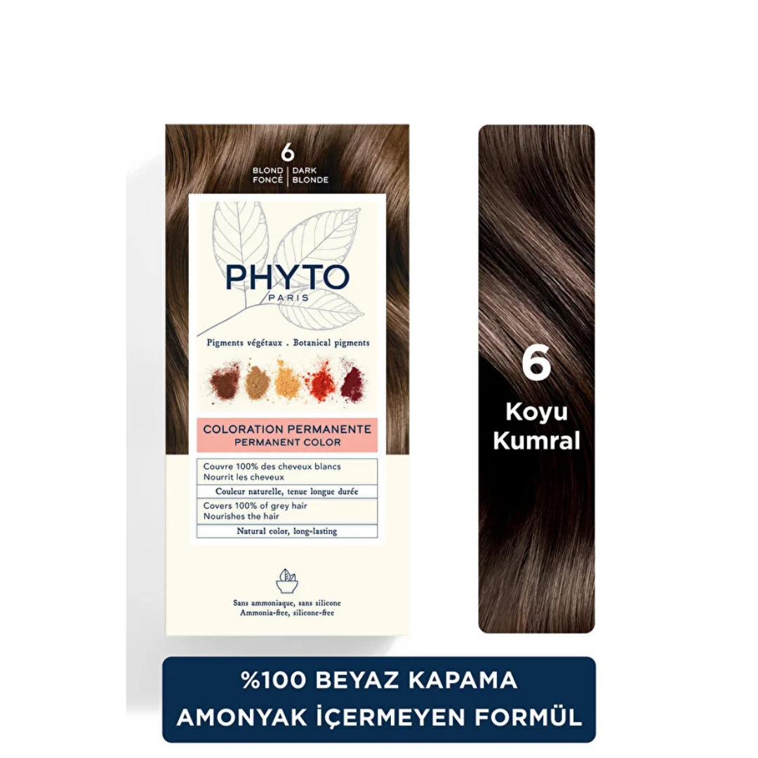 Phyto Phytocolor Bitkisel Saç Boyası - 6 - Koyu Kumral - Phyto