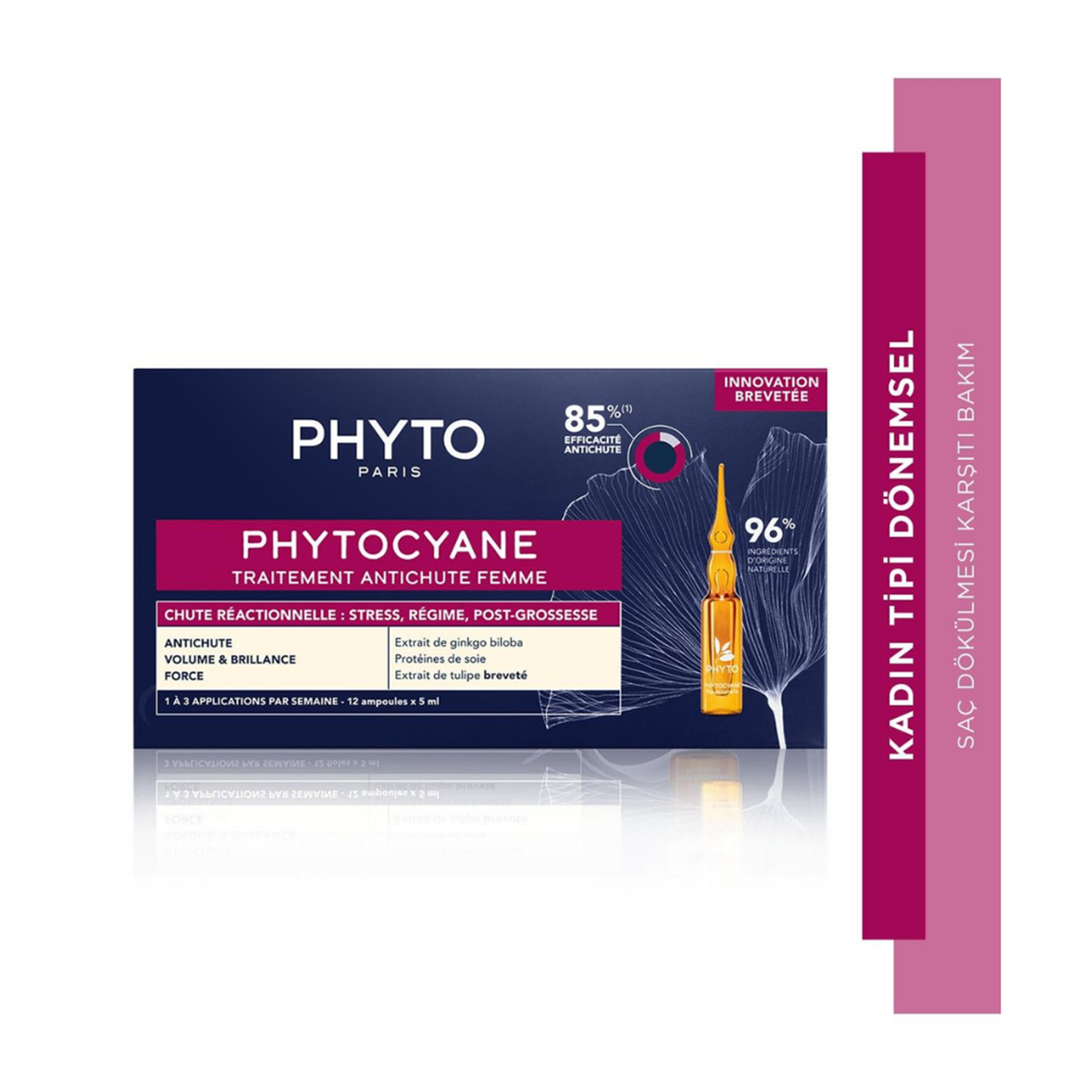 Phytocyane Kadın Tipi Dönemsel Saç Dökülmesine Karşı Bakım Serumu 12x5 ml - Phyto Saç Bakım