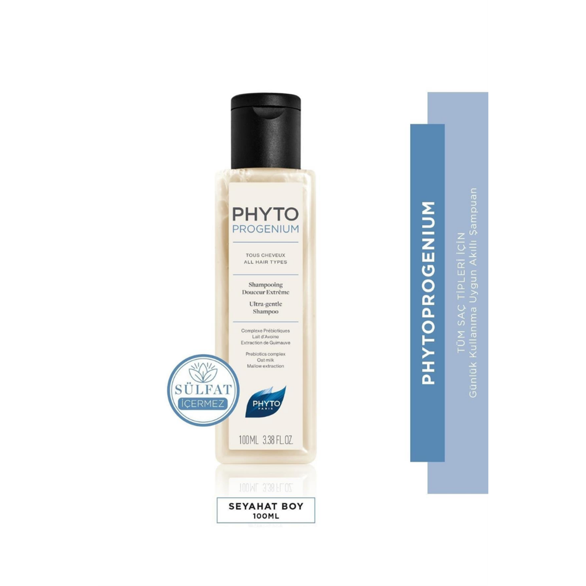 Phytoprogenium Shampoo Tüm Saç Tipleri Günlük Kullanım için Sülfatsız Akıllı Şampuan 100 ml - Phyto Saç Bakım
