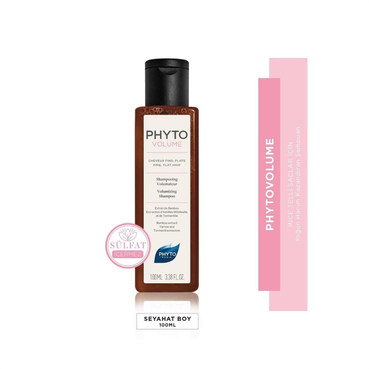 Phytovolume Shampoo İnce Telli Saçlar için Yoğun Hacim Kazandıran Sülfatsız Şampuan 100 ml - Phyto Saç Bakım