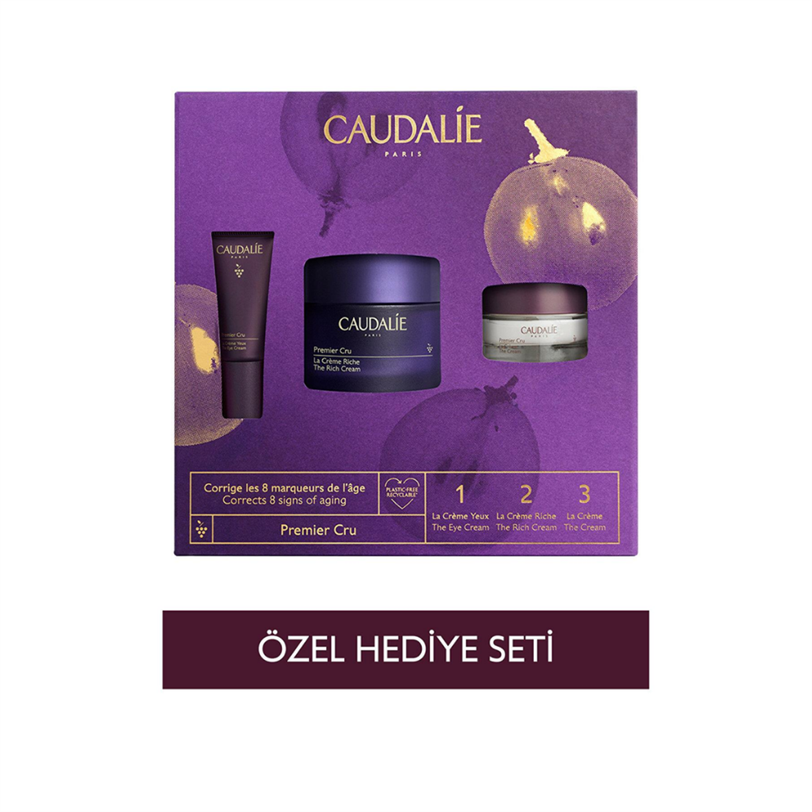 Premier Cru Bakım Seti - Yoğun Bakım Kremi 50 ml Göz Kremi 5 ml Bakım Kremi 5ml - Caudalie