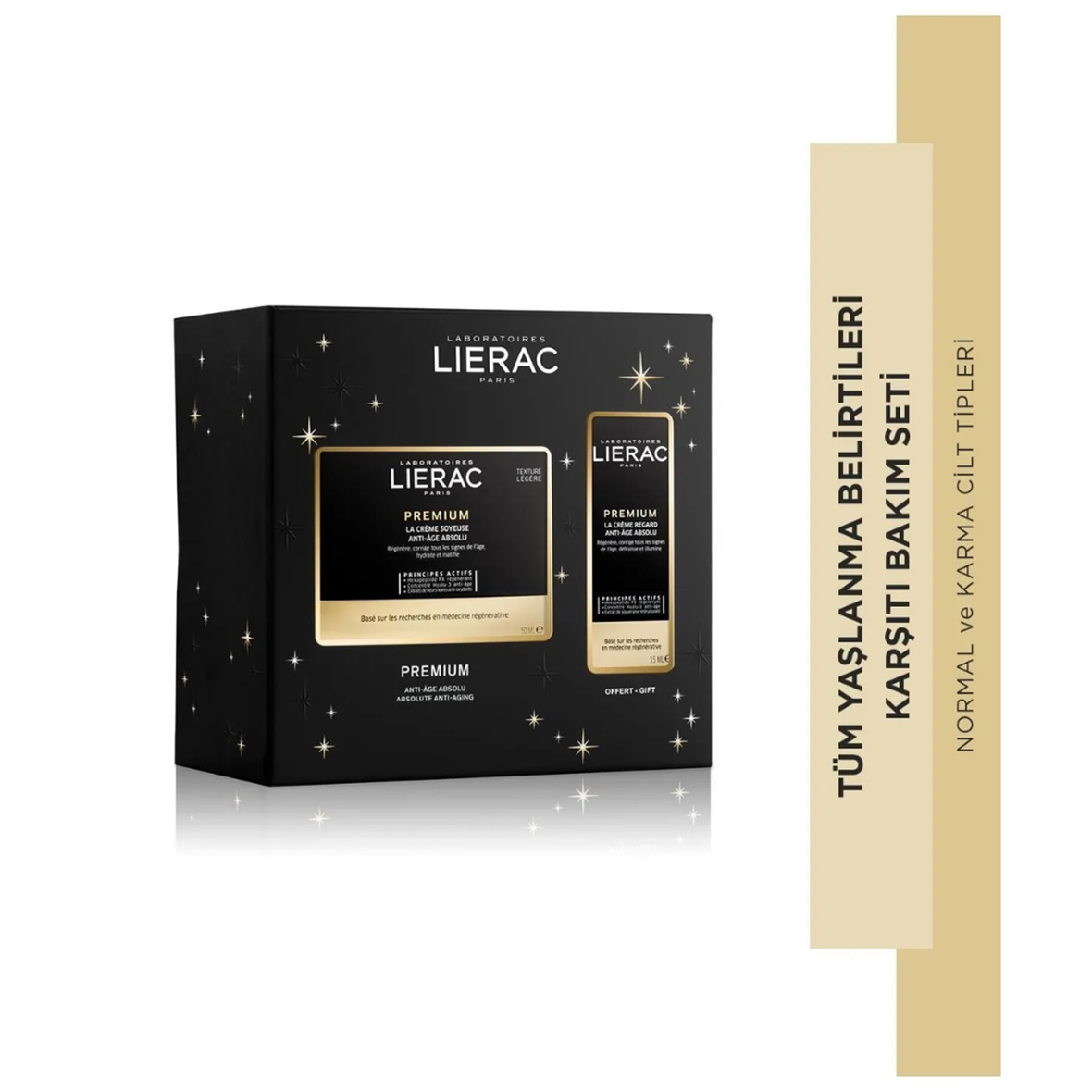Premium Silky Cream Kırışıklık Karşıtı Krem 50ml Premium Eye Cream Yaşlanma Karşıtı Göz Kremi 15ml - Lierac