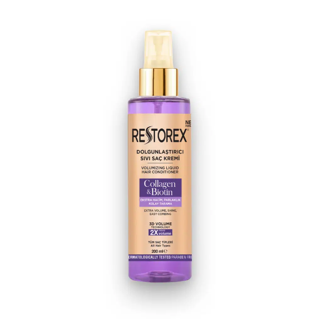 Restorex Collagen Biotin Dolgunlaştırıcı Sıvı Saç Kremi 200 ml - Restorex