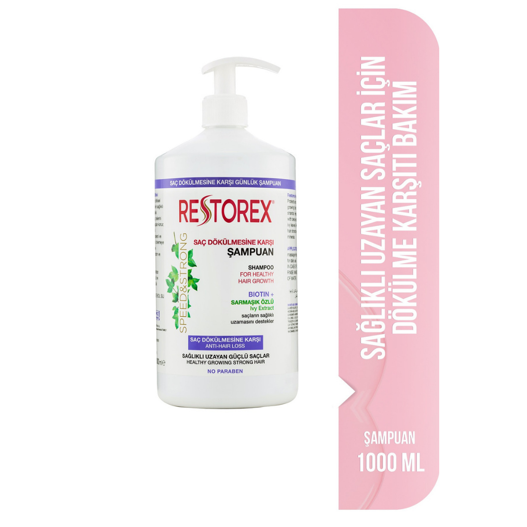 Restorex Saç Dökülmesine Karşı Ekstra Direnç Şampuanı 1000 ml - Restorex