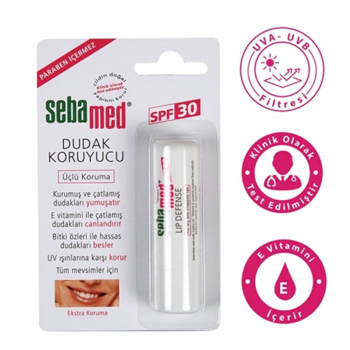 Sebamed SPF 30 Üçlü Etkili Dudak Kremi 4.8 gr - Sebamed