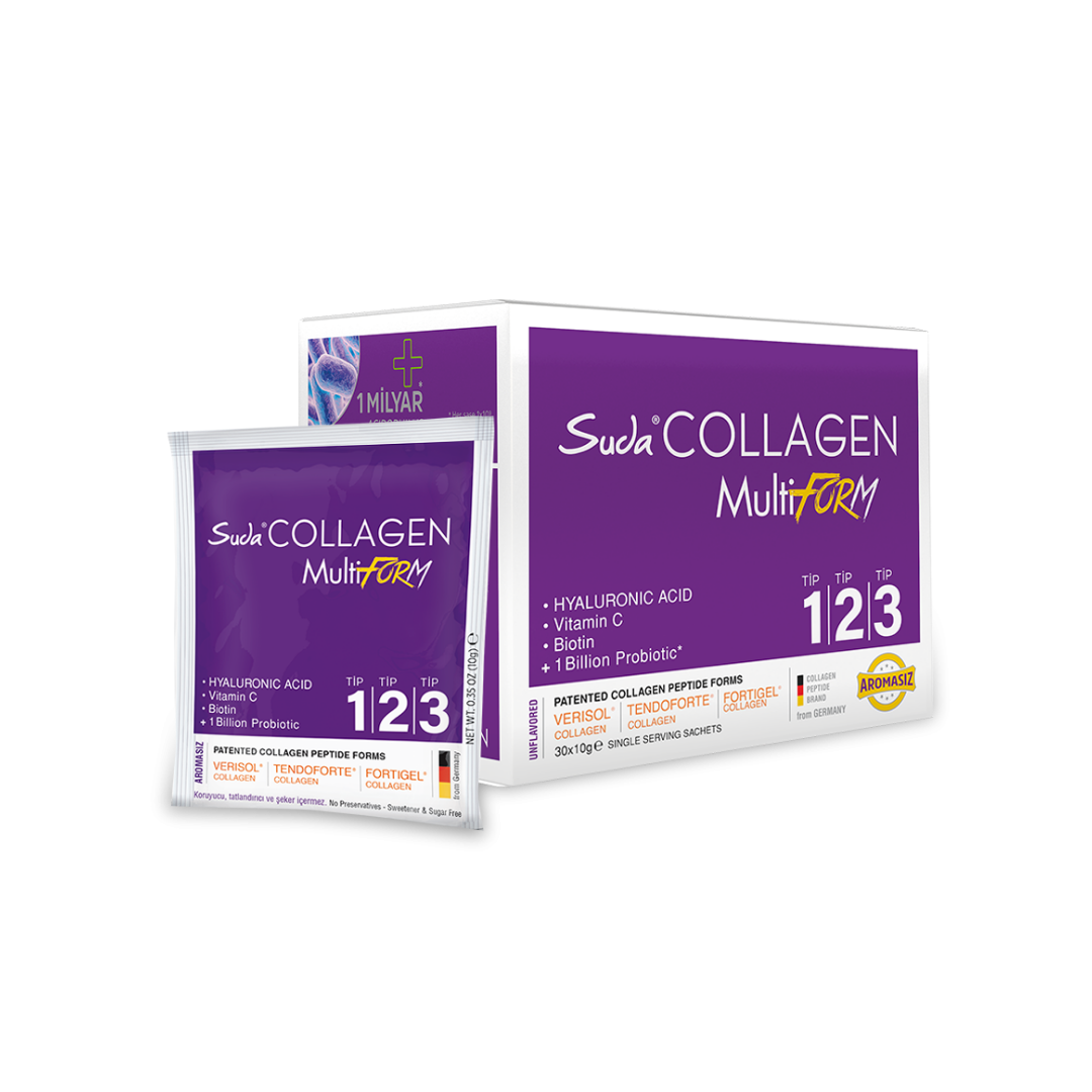 Suda Collagen MultiForm Aromasız 30 x 10 gr - Suda Collagen