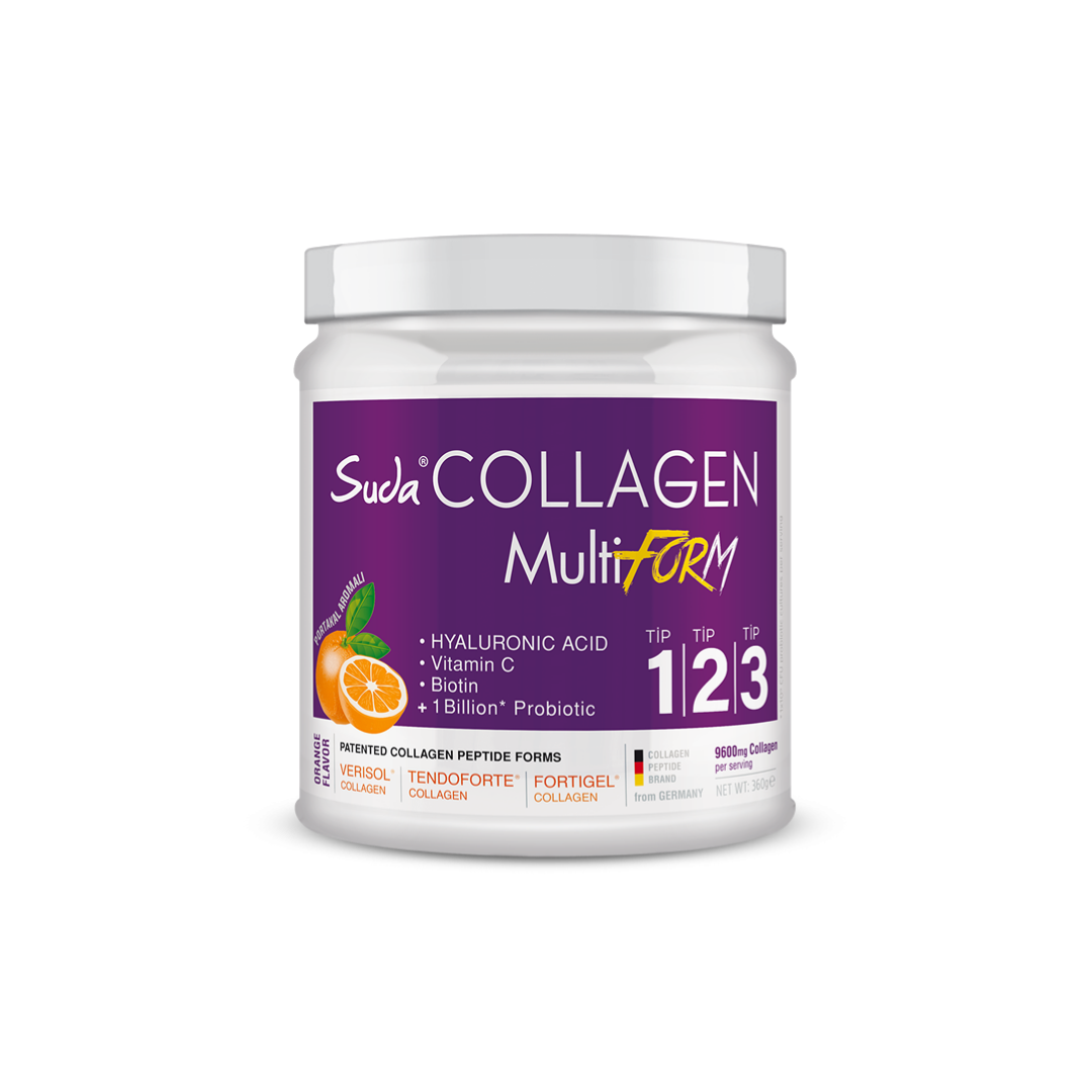Suda Collagen MultiForm Portakal Aromalı Takviye Edici Gıda 360 gr - Suda Collagen