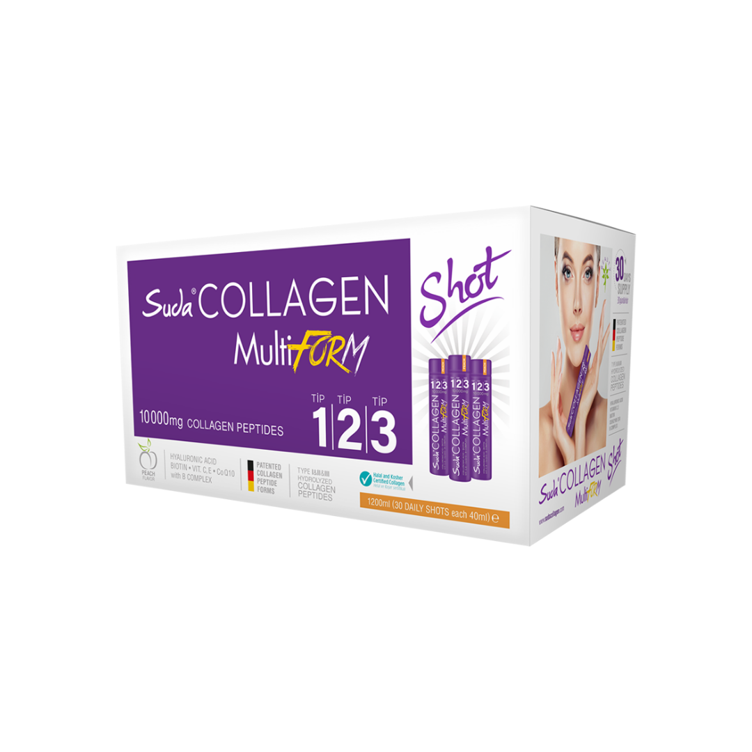 Suda Collagen Multiform Şeftali Aromalı 40 ml x 30 Shot - Suda Collagen