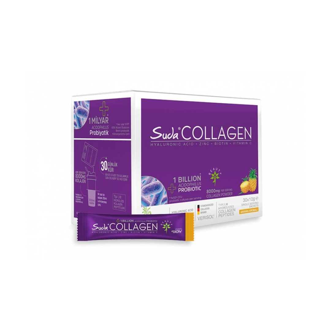 Suda Collagen + Probiotic Ananas Aromalı 30 Saşe - Suda Collagen