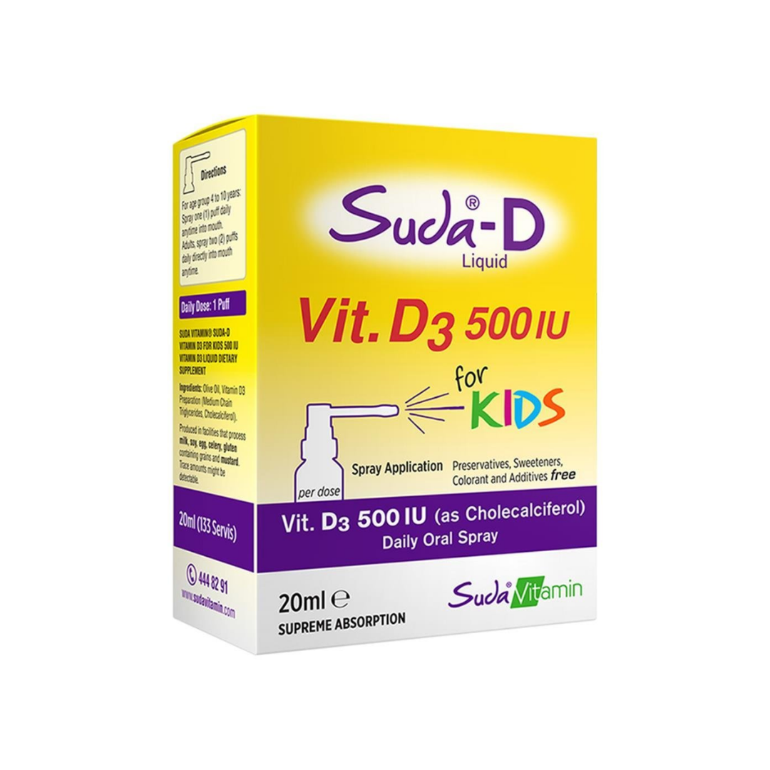 Suda-D Vitamin D3 For Kids Sprey 20 ml - Suda Vitamin