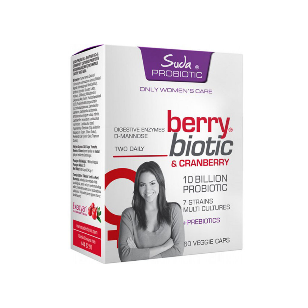 Suda Probiotic Berrybiotic Cranberry İçeren Takviye Edici Gıda 60 Kapsül - Suda Vitamin