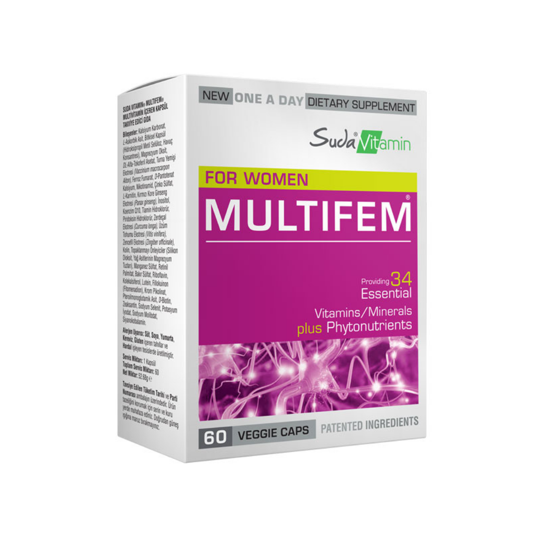 Suda Vitamin Multifem Multivitamin 60 Kapsül - Suda Vitamin