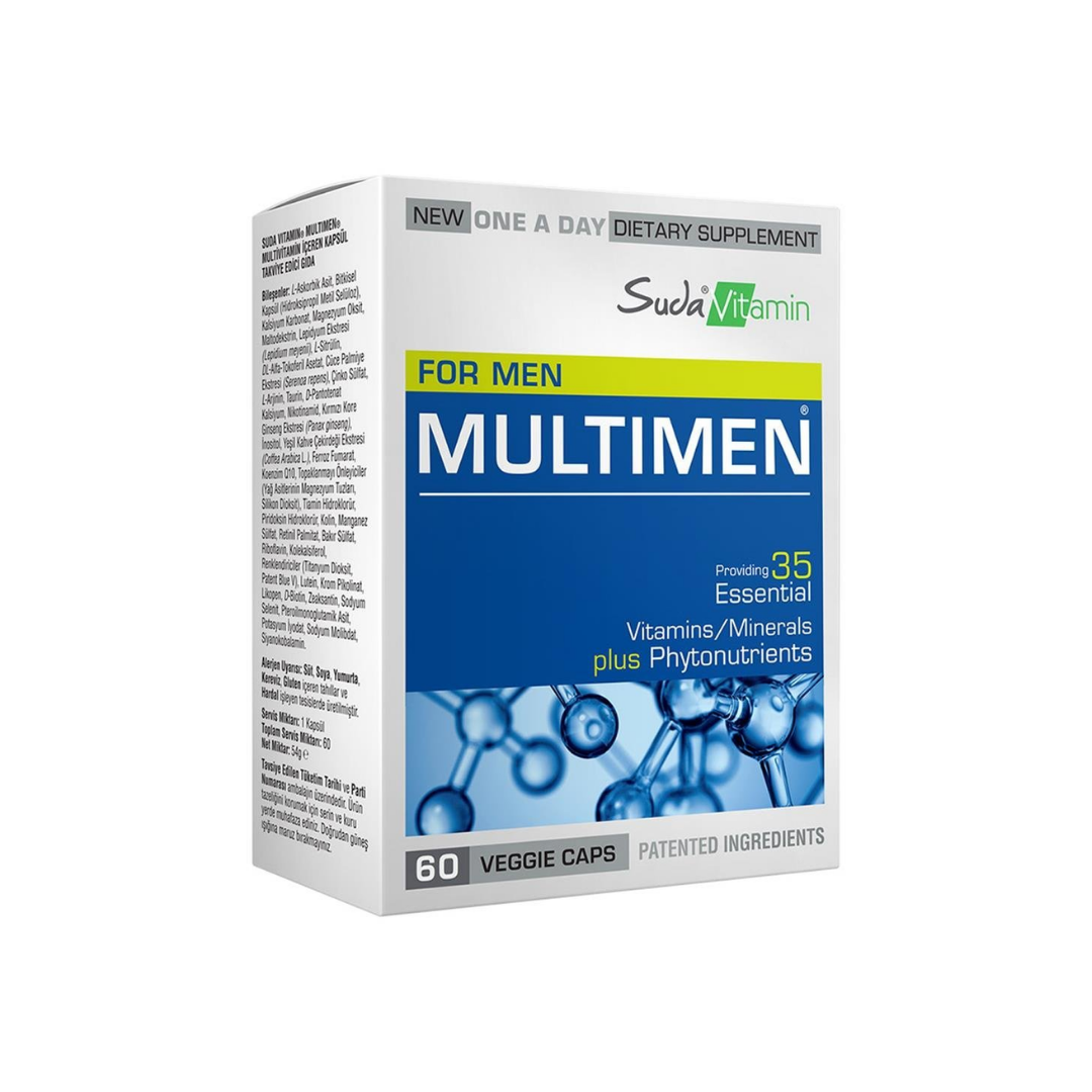 Suda Vitamin Multimen Mens Multivitamin 60 Bitkisel Kapsül - Suda Vitamin