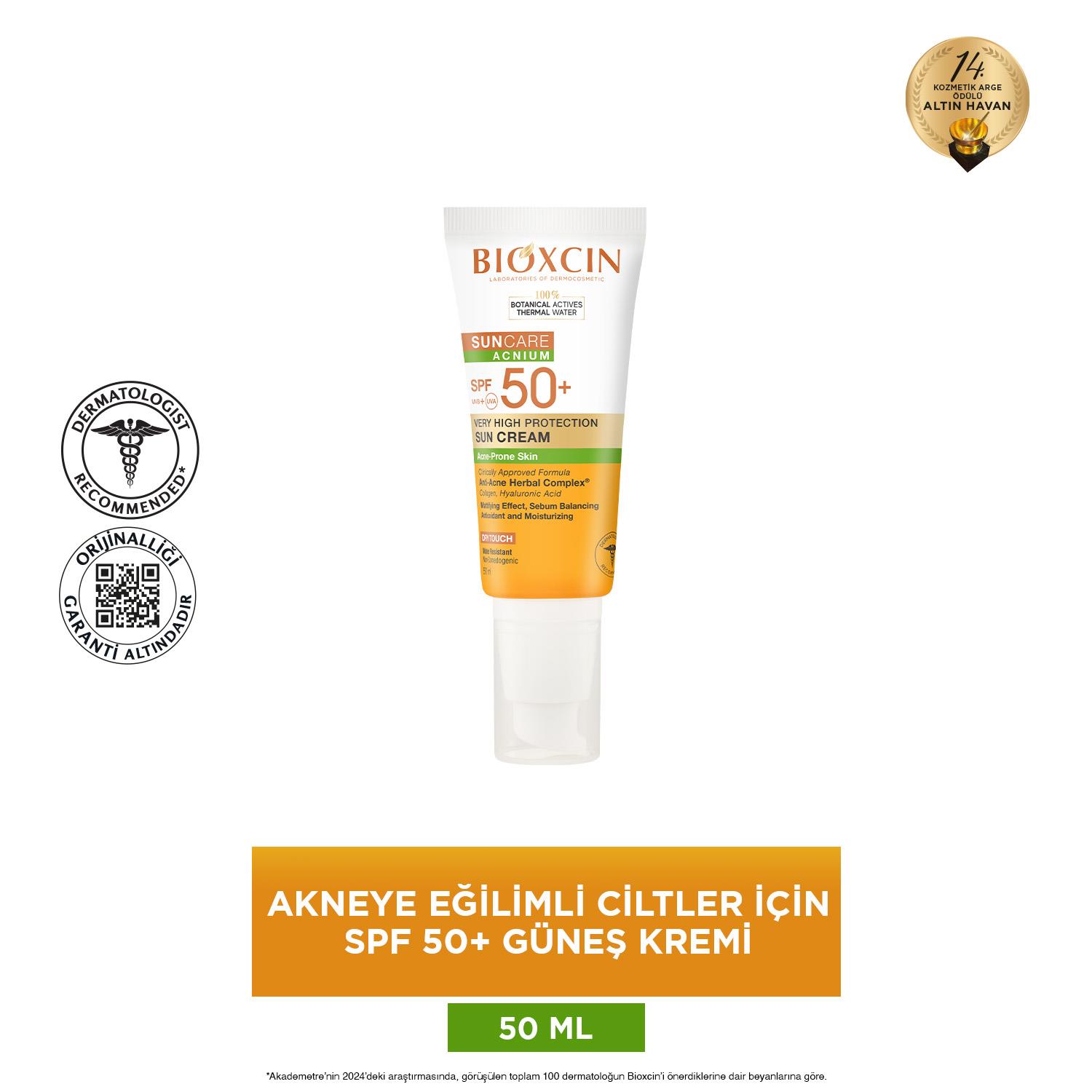 Sun Care Akneye Eğilimli Ciltler Için Güneş Kremi 50 Spf - Akne, Dry Touch, Mat - Bioxcin