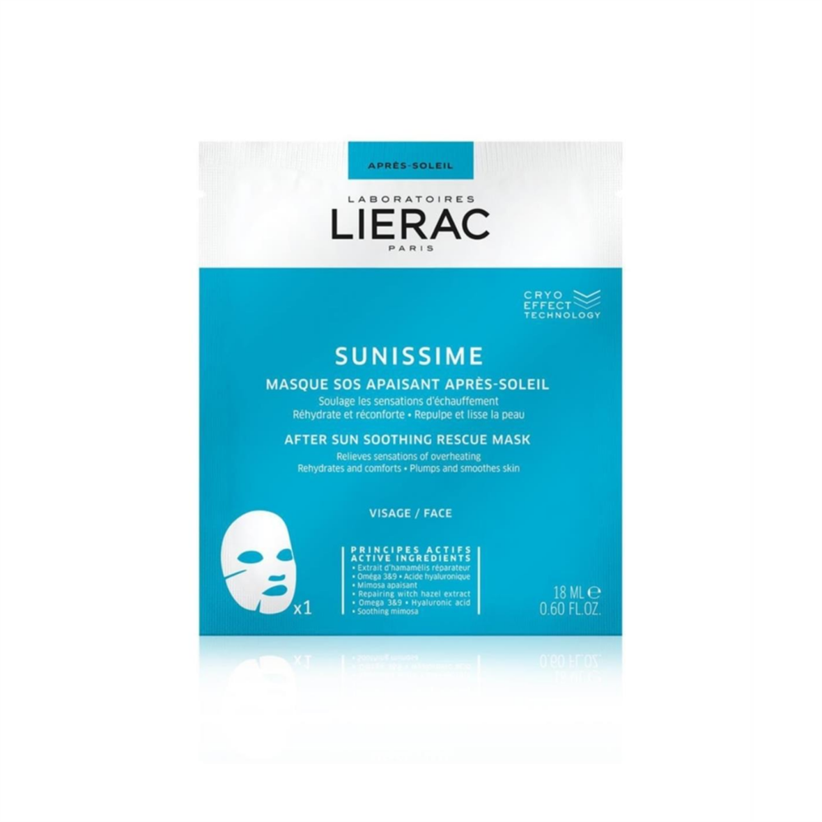 Sunissime Soothing Rescue Mask Yüz için Güneş Sonrası Nemlendirici Rahatlatıcı ve Onarıcı Maske - Lierac