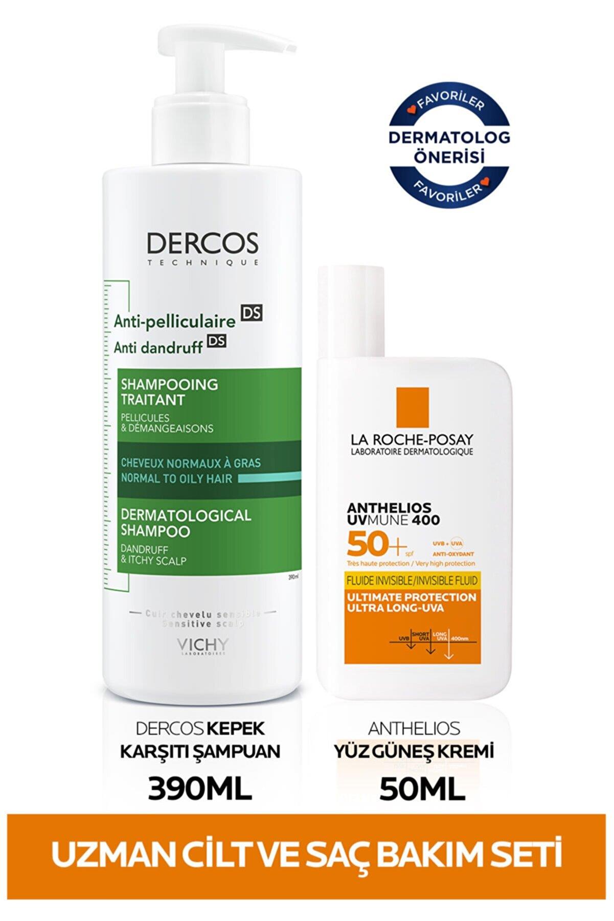 Uzman Cilt Ve Saç Bakım Seti: Anthelios Yüz Güneş Kremi 50 Ml & Dercos Kepek Karşıtı Şampuan 390 Ml - La Roche-Posay